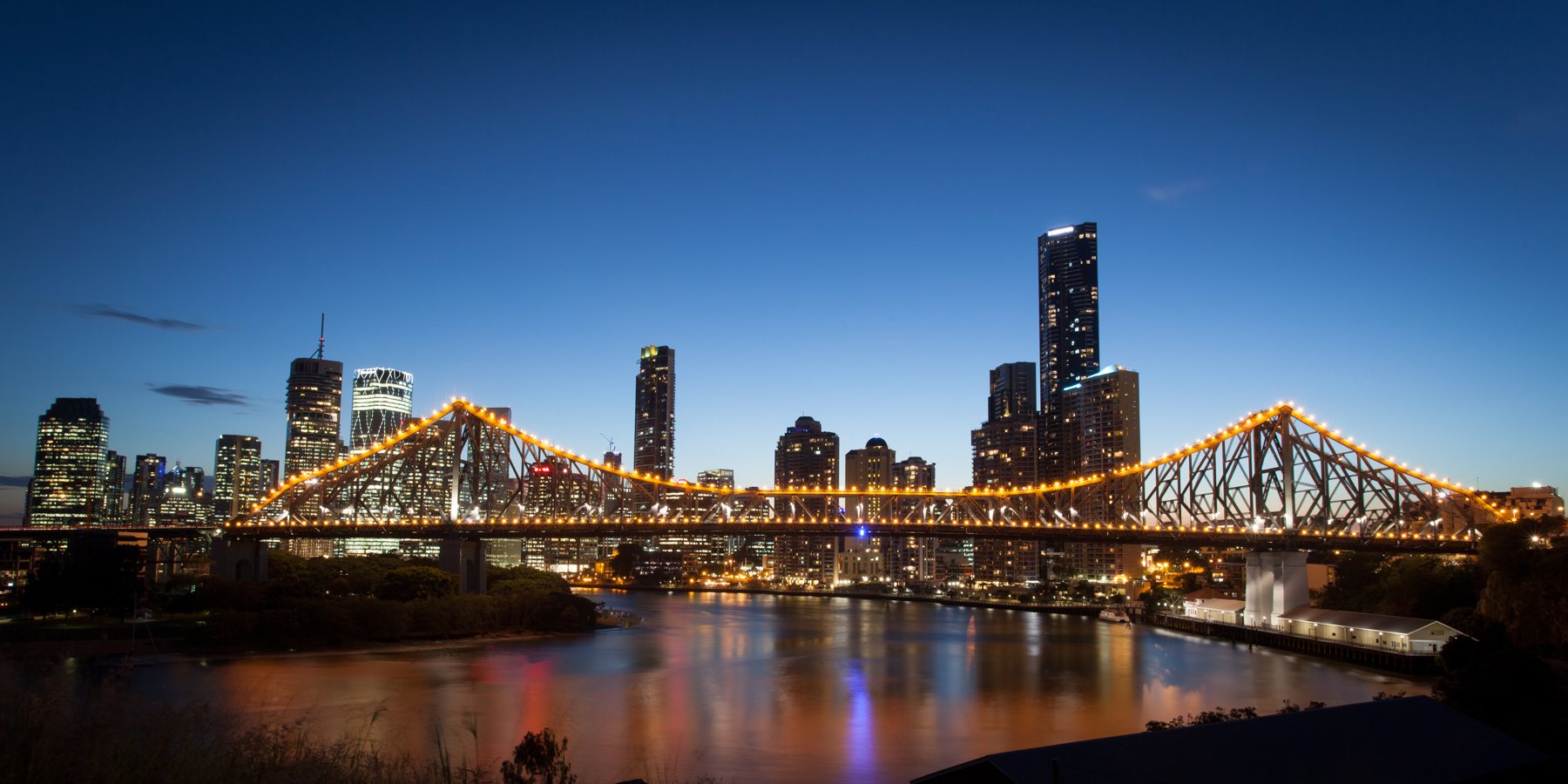 Brisbane skyline and Story Bridge
