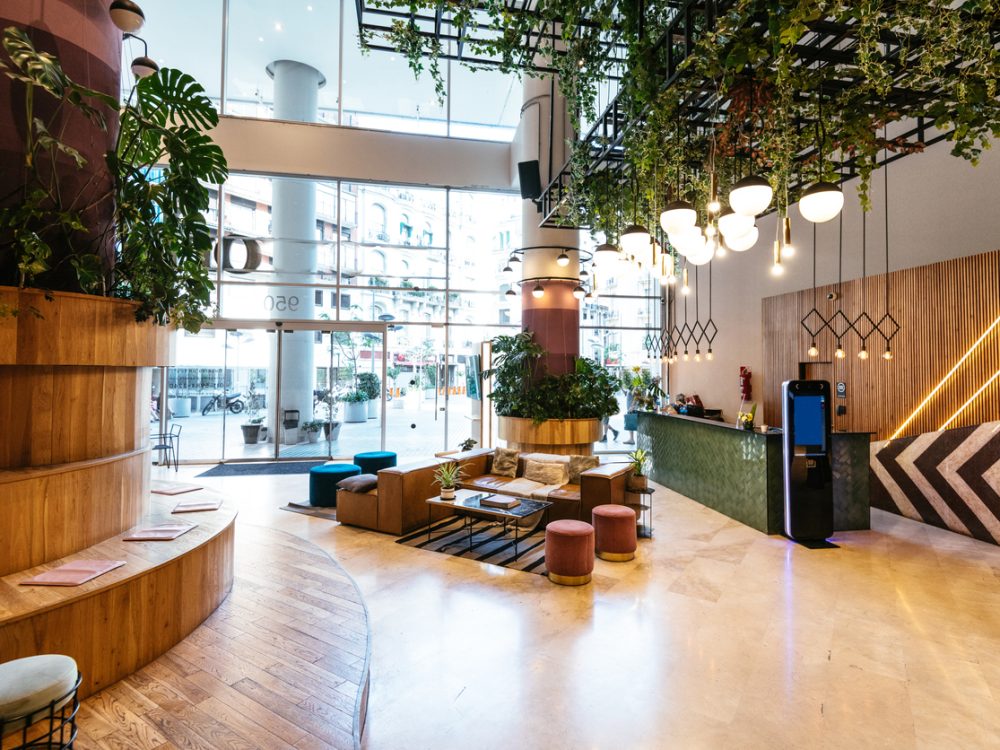 Interior of modern office building - lobby and entrance hall